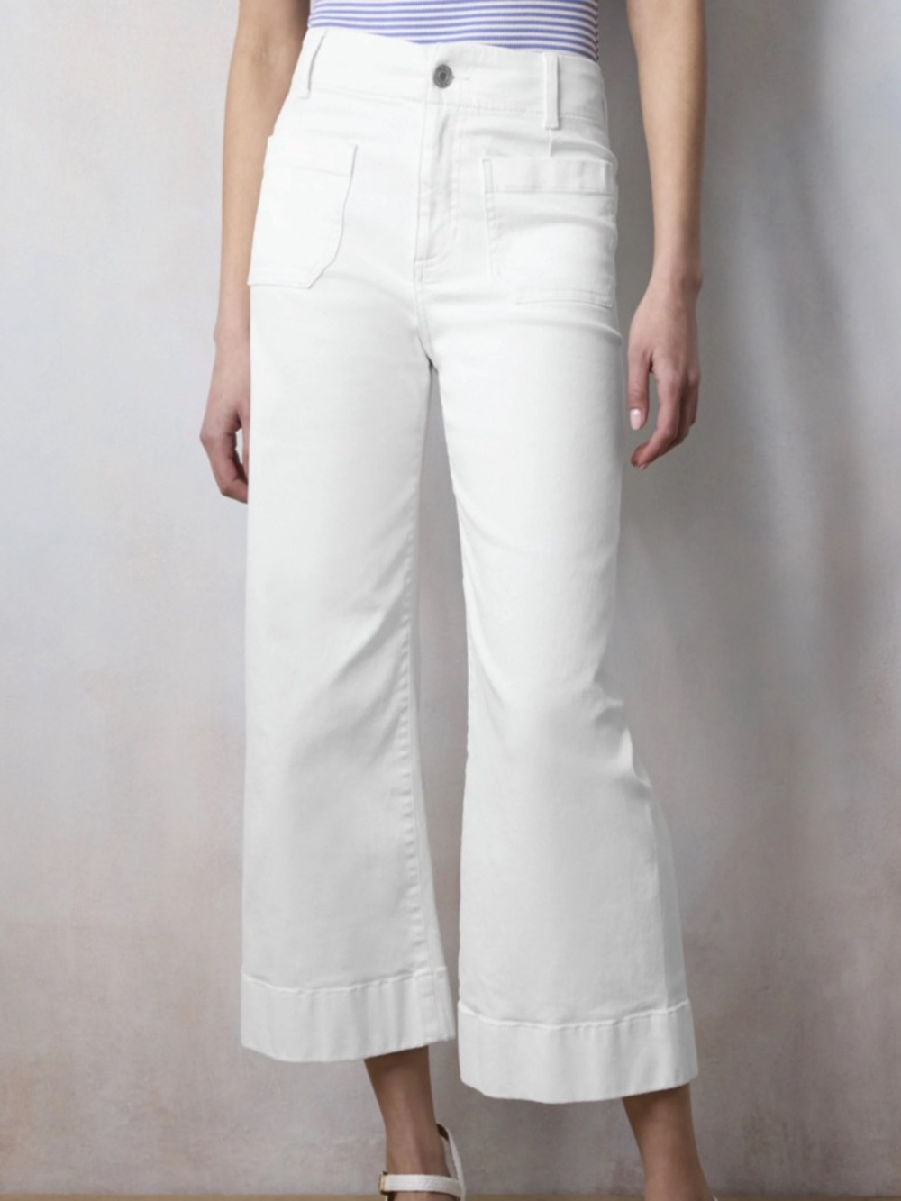Women's Lauren Conrad Super High-Rise Wildflower Wide Leg Cropped Pants - Size 8